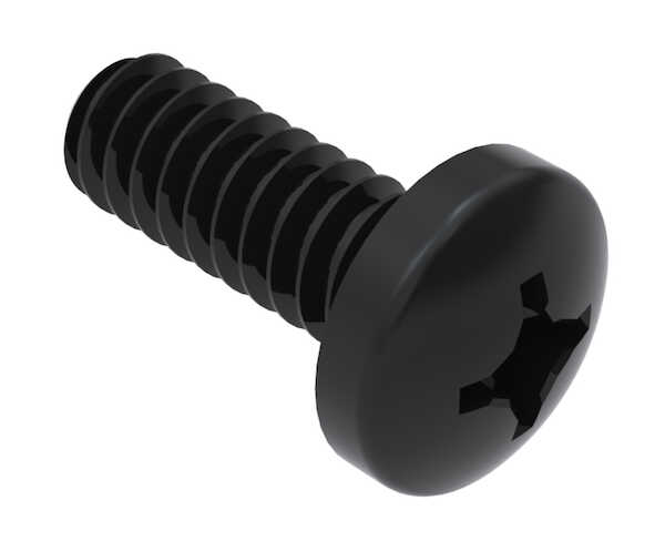 Hardware Specialty 6 32 X 2 Long Phillips Pan Head Stainless Steel Machine Screw Black 